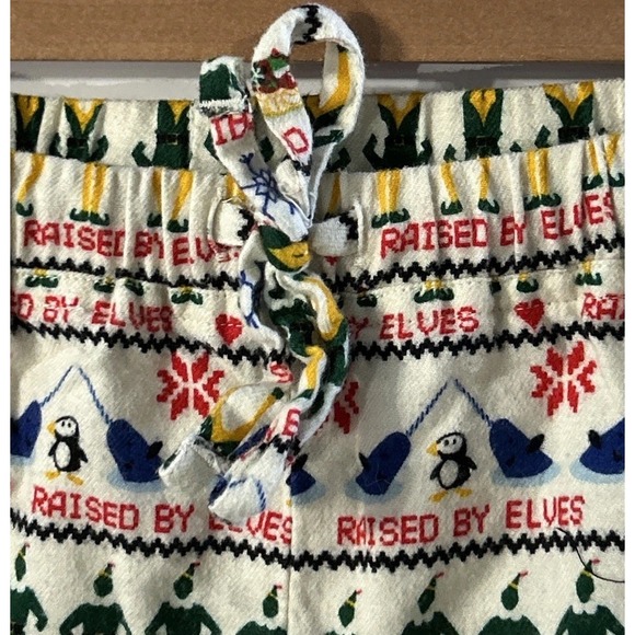 Mens HANNA ANDERSSON ELF RAISED BY ELVES FLANNEL PAJAMA PANTS Lounge Sz 2xL - Picture 4 of 8